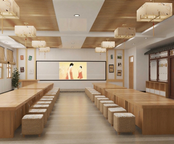 New Chinese Style School Classrooms-ID:438093908