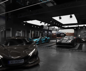 Modern Exhibition Hall-ID:725301984