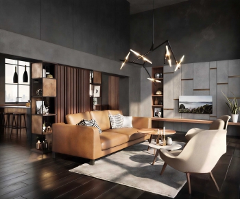 Industrial Style A Living Room-ID:249202019