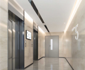 Modern Office Elevator Hall-ID:494628911