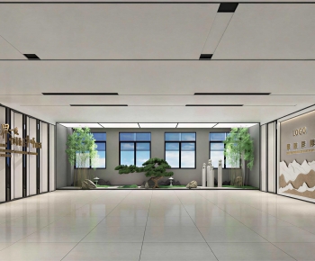 Modern Office Reception Desk-ID:678448925