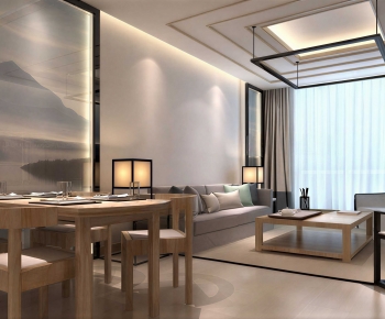 New Chinese Style A Living Room-ID:206384905