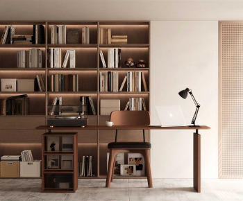 Modern Computer Desk And Chair-ID:542104962