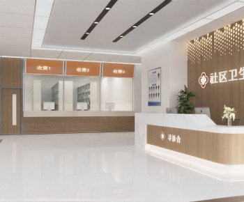 Modern Hospital Hall-ID:815784936