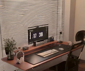 Modern Computer Desk And Chair-ID:392961033