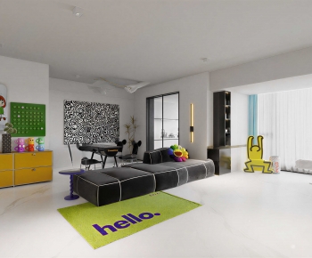 Modern A Living Room-ID:420681956