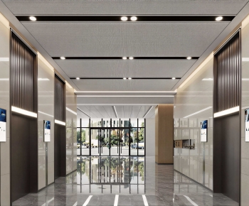 Modern Office Elevator Hall-ID:594923974