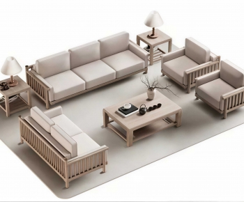 New Chinese Style Sofa Combination-ID:587173946