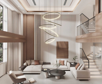 Modern A Living Room-ID:997664935