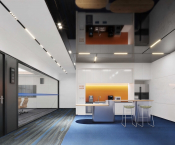 Modern Office Reception Desk-ID:648010026