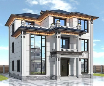 New Chinese Style Detached Villa-ID:876759055