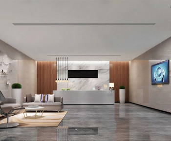 Modern Office Reception Desk-ID:395608903