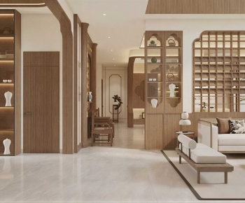 New Chinese Style A Living Room-ID:764451989