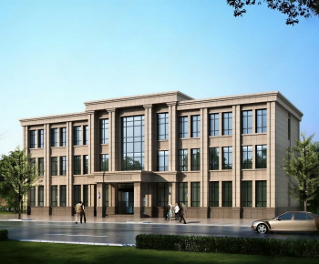 New Classical Style Appearance Of Commercial Building-ID:627007966