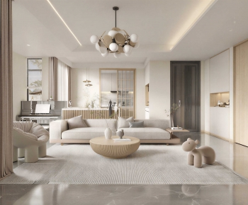 Modern A Living Room-ID:694401988