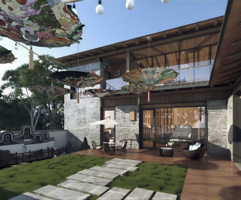 New Chinese Style Courtyard/landscape-ID:259890644