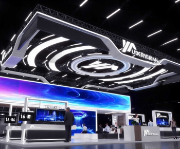 Modern Exhibition Hall-ID:676878935