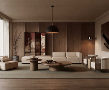 New Chinese Style A Living Room-ID:394561055