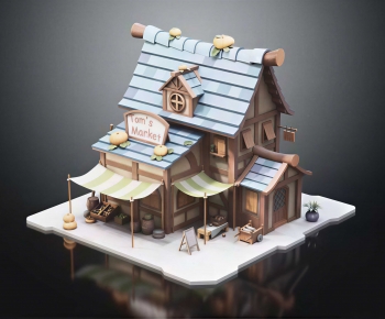 Simple European Style Cartoon House-ID:295059926