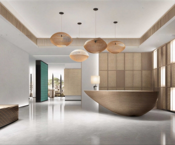 Modern Office Reception Desk-ID:681668044