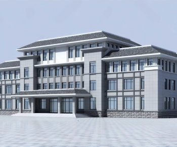 New Chinese Style Appearance Of Commercial Building-ID:407226097