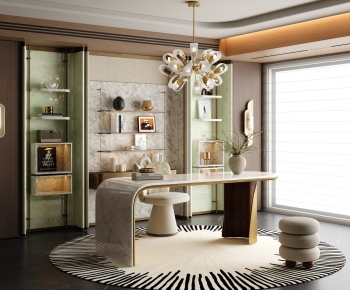 现代意式轻奢书房-3210528