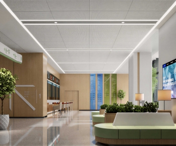 Modern Hospital Hall-ID:891338114