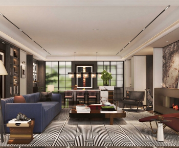 Modern A Living Room-ID:237418897