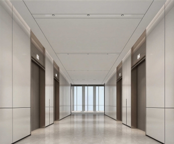 Modern Office Elevator Hall-ID:888185984