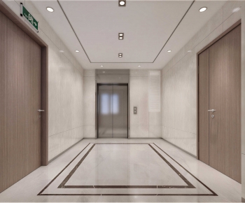Modern Office Elevator Hall-ID:168418926