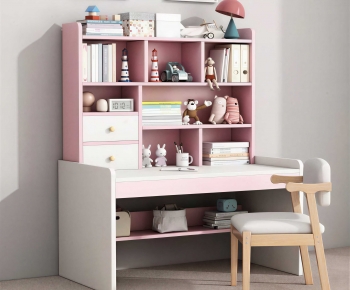 Modern Computer Desk And Chair-ID:383569961