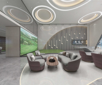 Modern Office Reception Desk-ID:917998082