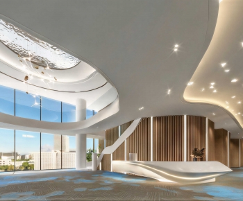 Modern Office Reception Desk-ID:705650096