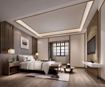 New Chinese Style Bedroom-ID:667532927