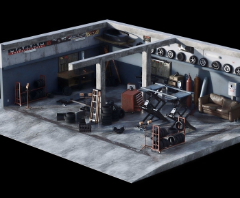 Modern Automobile Repair Shop-ID:591931101