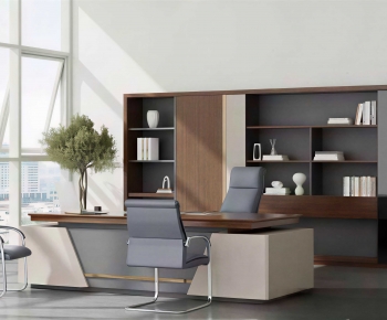 Modern Office Desk And Chair-ID:488410004