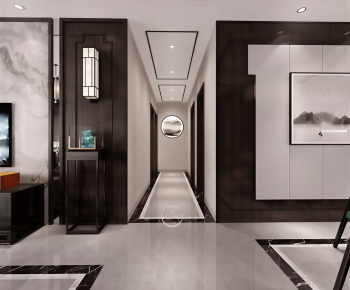 New Chinese Style Hallway-ID:133862973