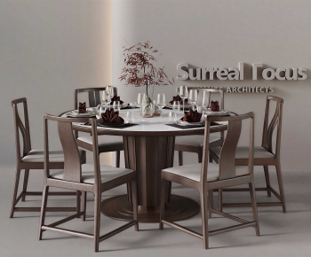 New Chinese Style Dining Table And Chairs-ID:836872101