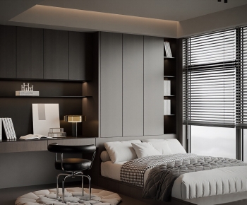 现代榻榻米卧室-3210536