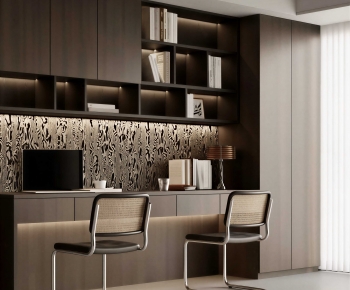 Modern Computer Desk And Chair-ID:387808087