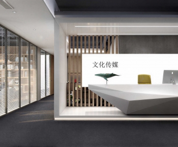 Modern Office Reception Desk-ID:610749967