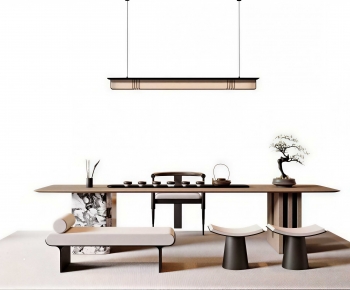 New Chinese Style Tea Tables And Chairs-ID:596395021