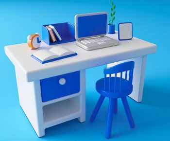 Modern Computer Desk And Chair-ID:223011026