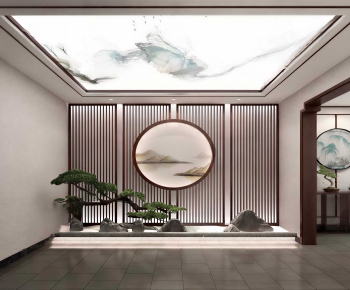 New Chinese Style Hallway-ID:410820961