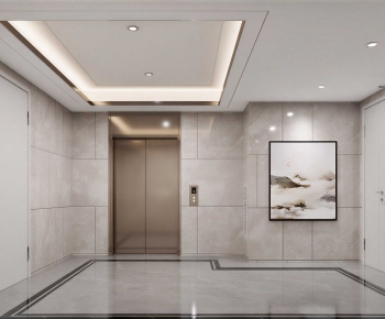 Modern Office Elevator Hall-ID:142420058