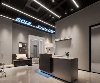 Modern Office Reception Desk-ID:100847014