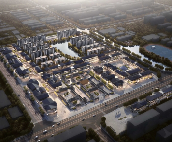 New Chinese Style Architectural Bird's-eye View Planning-ID:261271958