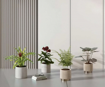 Modern Potted Green Plant-ID:267985115