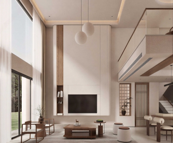 New Chinese Style A Living Room-ID:625705964