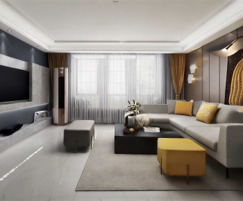 Modern A Living Room-ID:337679421